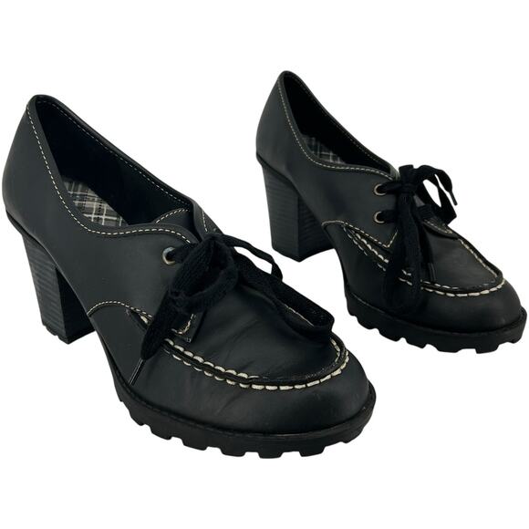 Vintage Leather Heeled Loafer SZ 8.5